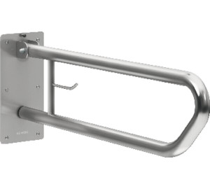 BARRA ABATIBLE 600MM PORTAROLLOS INOX BRILLANTE